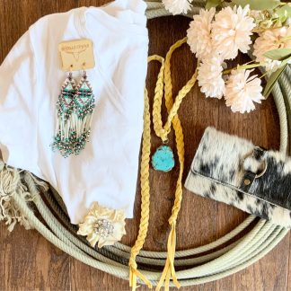 Turquoise Braided Wrap