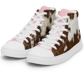 Cowhide Print High Tops Size 10