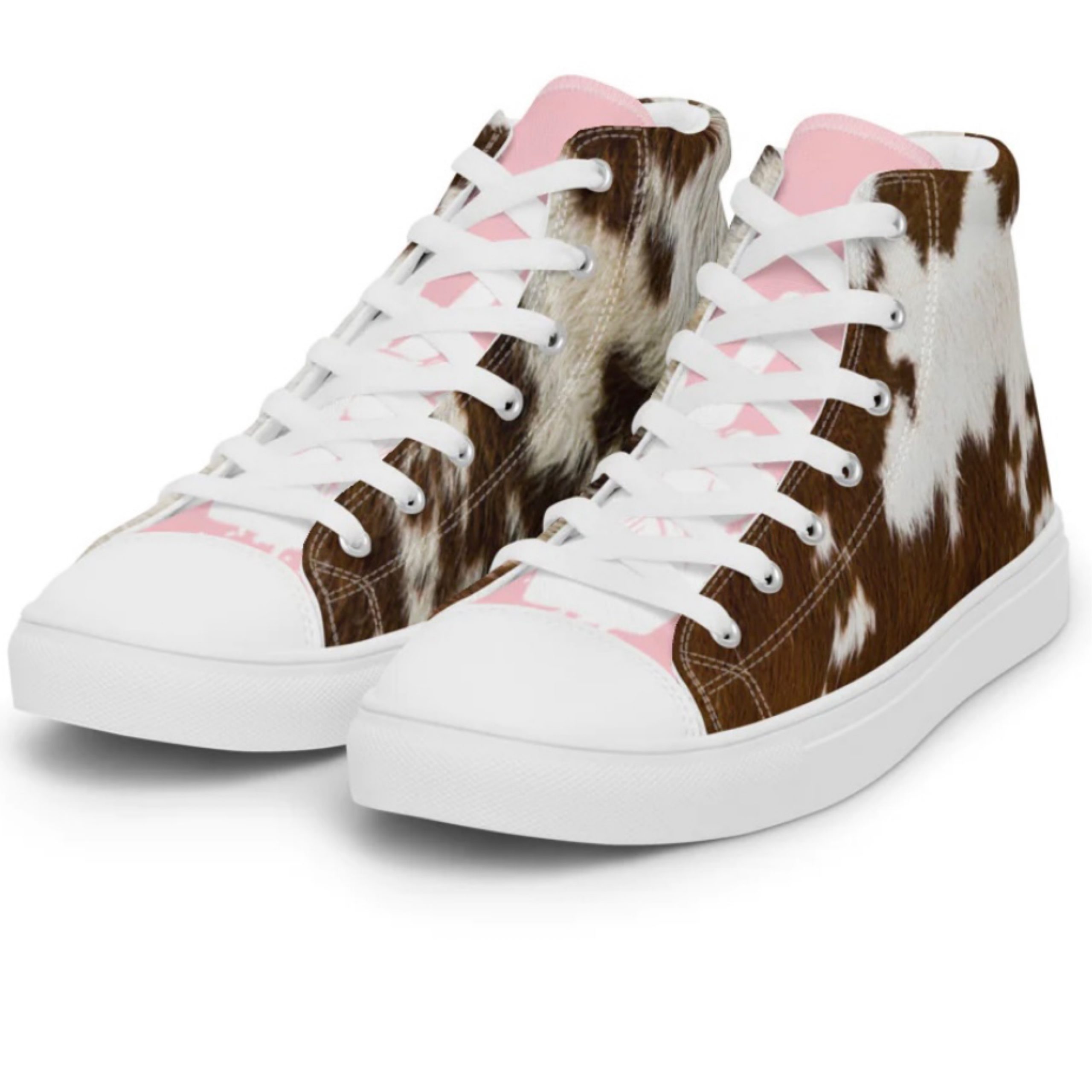 Cowhide Print High Tops Size 10
