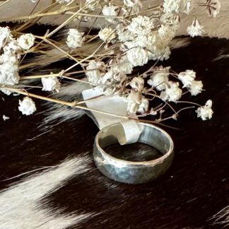 Hammered Silver Size 6